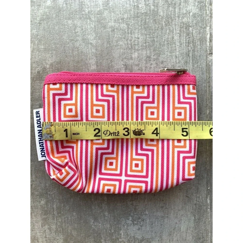 CLINIQUE Jonathan Adler Makeup Bag Coin Purse ID Holder Travel Case Pouch NEW